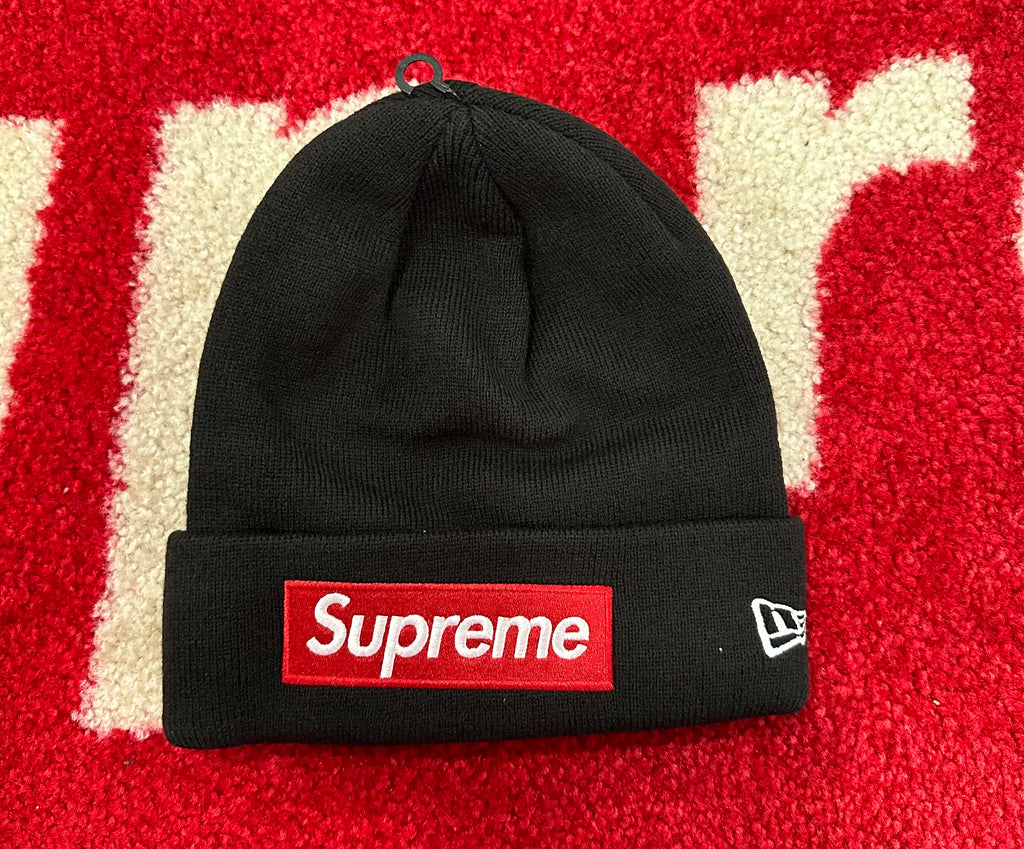 Supreme New Era Box Logo Beanie Dark Pine popular FW22