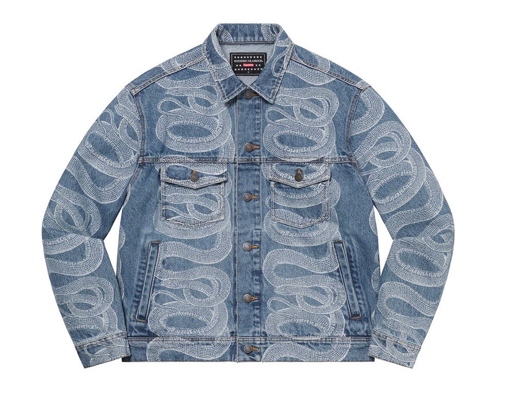 Supreme 666 Denim Trucker Jacket - Grey Outerwear, Clothing - WSPME20364