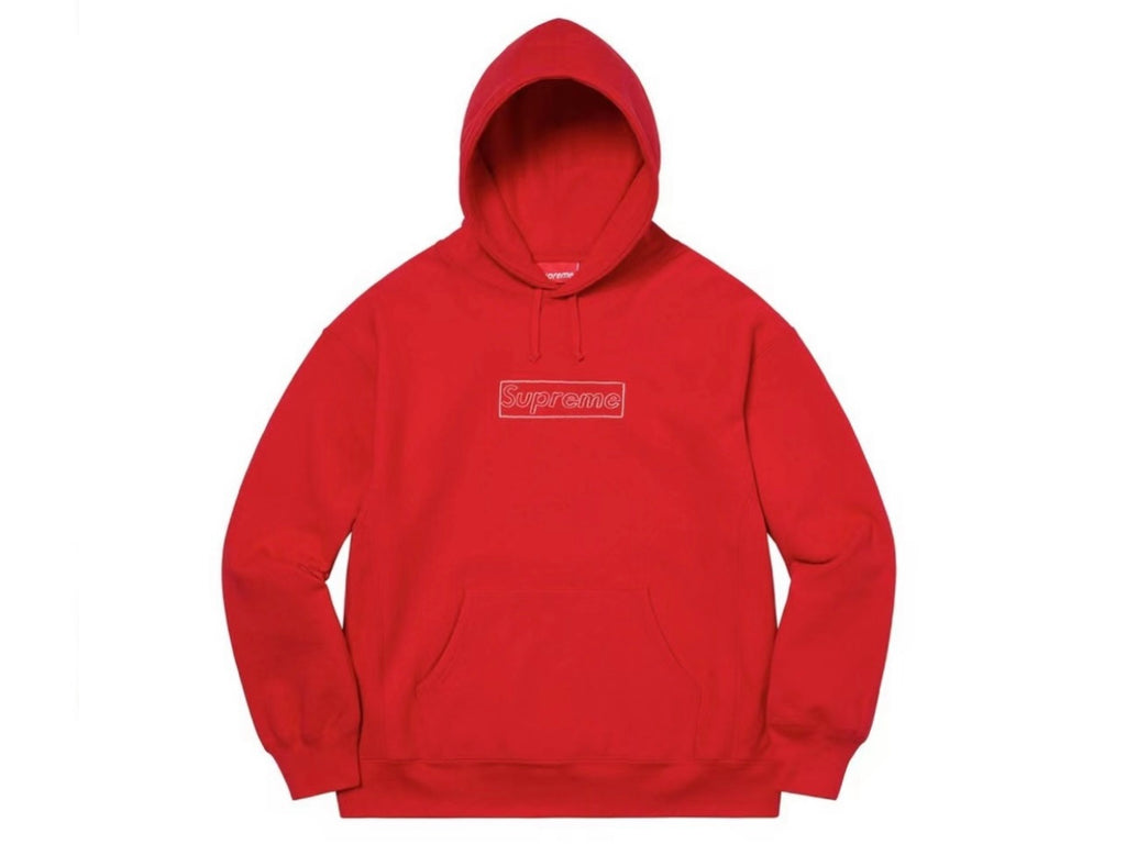 Supreme - Kaws Chalk Logo Hoodie - Men - Cotton - XXL - Red