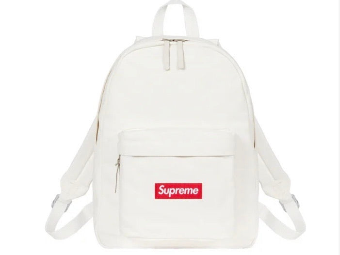 Supreme Canvas Backpack White Fw20 Uniquehype 0383