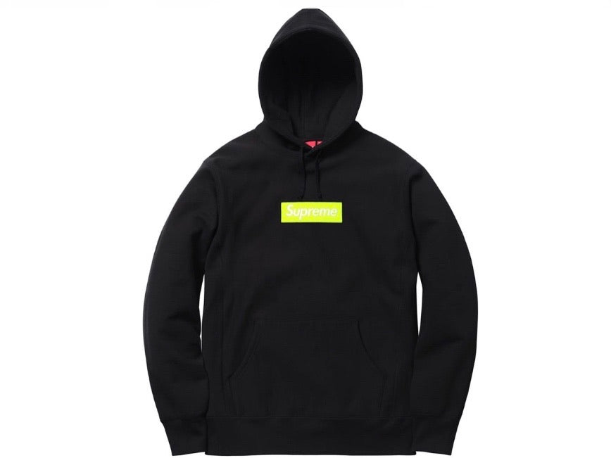 Black on black supreme box logo hoodie hot sale