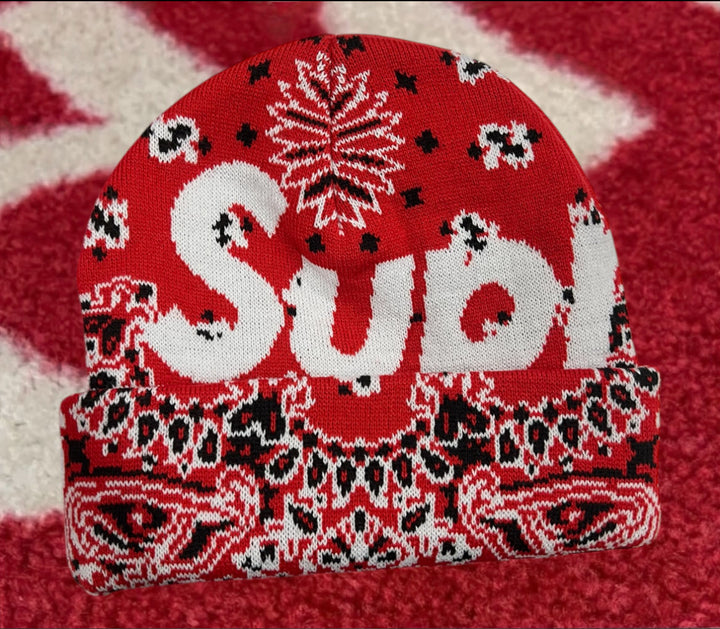 Supreme Big Logo Beanie Red Bandana FW24