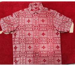 Supreme Tray Jacqard S/S Shirt Red SS24