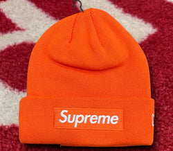 Supreme New Era Box Logo Beanie Orange FW24