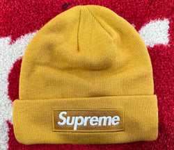 Supreme New Era Box Logo Beanie FW21 Mustard