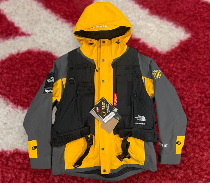 North face supreme gold jacket best sale