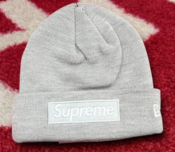 Supreme New Era Box Logo Beanie Gray FW24