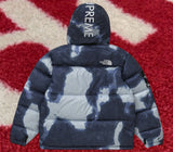 Supreme The North Face Bleached Denim Print Nuptse Jacket FW21