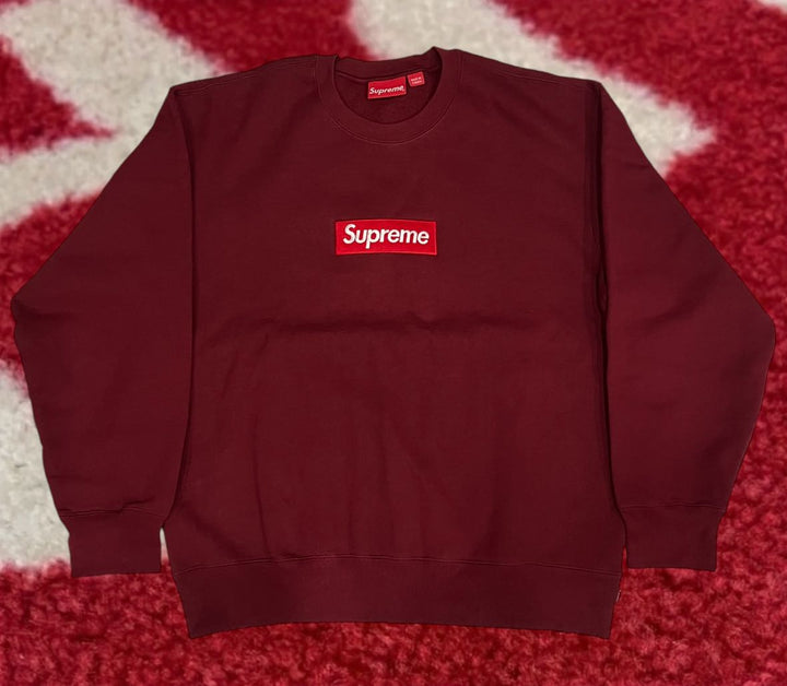 Supreme Box Logo Crewneck Sweatshirt Cardinal FW22