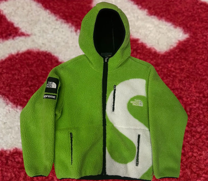 Supreme The North Face S Logo Fleece Jacket Lime FW20