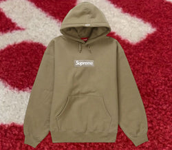 Supreme Box Logo Hoodie Dark Sand FW23