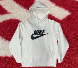 Supreme Nike Leather Applique Hooded Sweatshirt White FW19