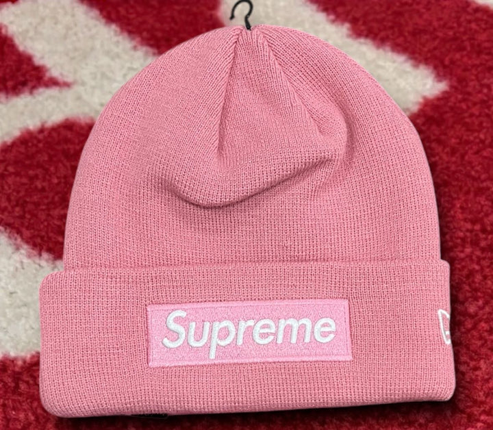 Supreme New Era Box Logo Beanie Pink FW24