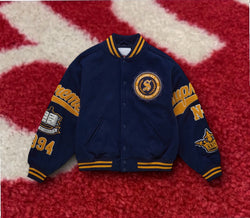 Supreme Veritas Varsity Jacket Navy FW24