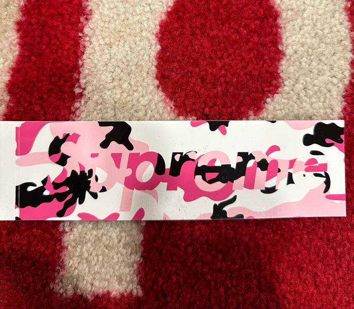 Supreme Camo Logo Box Sticker Pink FW20