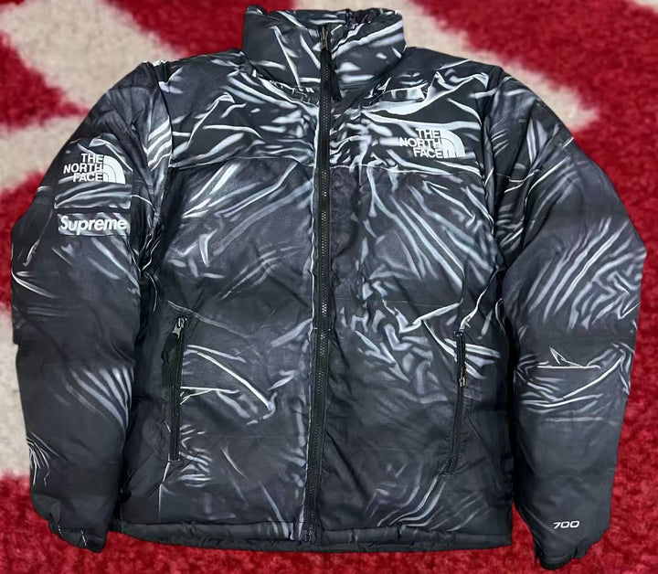 Supreme The North Face Printed Nuptse Trompe L'oeil Jacket Black SS23