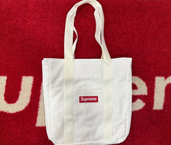 Supreme Canvas Tote Bag White FW20