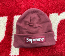 Supreme New Era Box Logo Beanie FW21 Burgundy