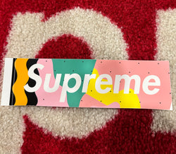 Supreme Mendini Box Logo Sticker Pink