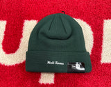 Supreme New Era Box Logo Beanie Dark Pine FW22