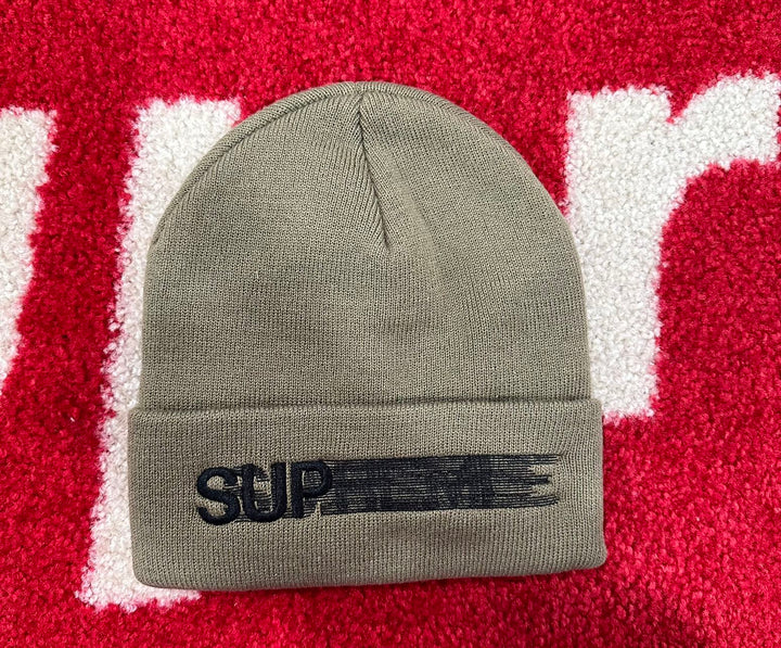 Supreme Motion Logo Beanie Taupe SS23