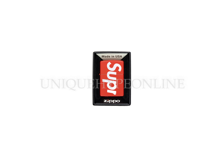 Supreme Logo Zippo Red SS18 – UniqueHype